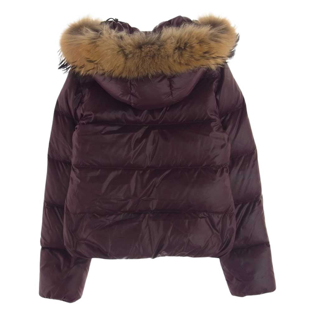 DUVETICA デュベティカ D.030.04.MFN-1001R 国内正規品 ADHARA アダラ ファー フーディ ナイロン ダウン ジャケット ワインレッド系 38【中古】