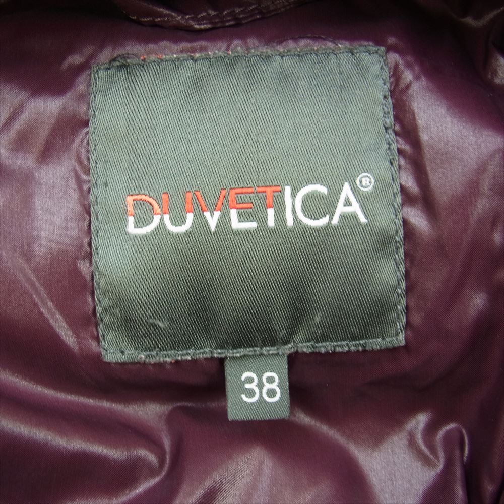 DUVETICA デュベティカ D.030.04.MFN-1001R 国内正規品 ADHARA アダラ ファー フーディ ナイロン ダウン ジャケット ワインレッド系 38【中古】