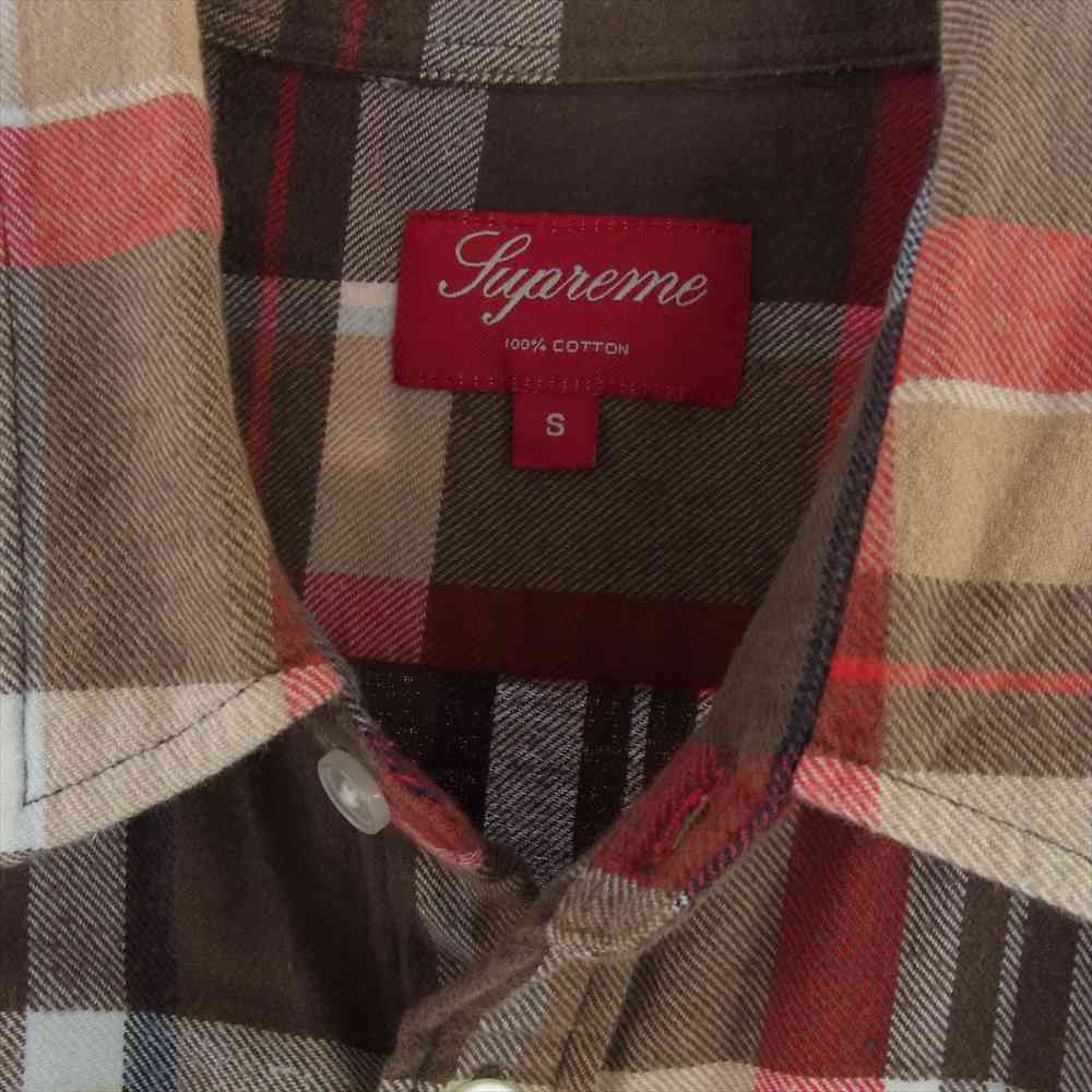 Supreme シュプリーム コットン  ネルチェック ネルシャツ 長袖シャツ ブラウン系 マルチカラー系 S【中古】