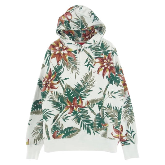 Supreme シュプリーム 12SS Floral Pullover フローラル 花柄 プルオーバー パーカー ホワイト系 S【中古】