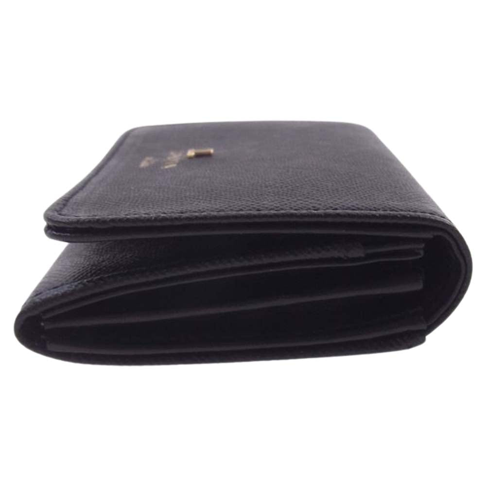 LANVIN en Bleu ランバンオンブルー 480114 リュクサンブール 牛革 名刺入れ カードケース ブラック系【新古品】【未使用】【中古】