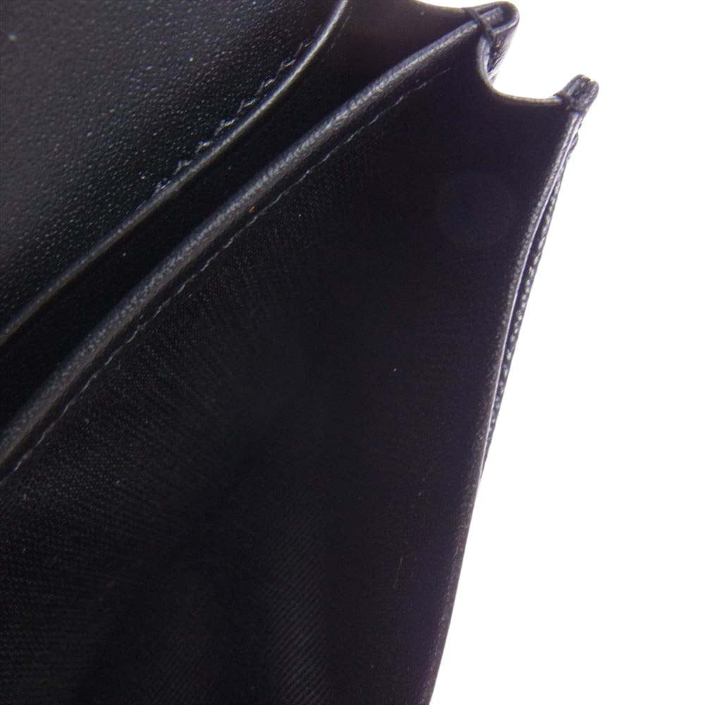 LANVIN en Bleu ランバンオンブルー 480114 リュクサンブール 牛革 名刺入れ カードケース ブラック系【新古品】【未使用】【中古】
