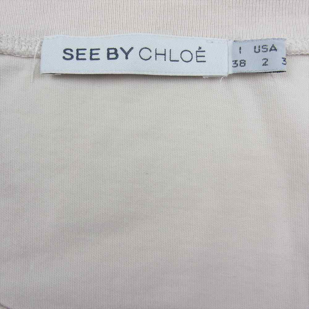 SEE BY CHLOE シーバイクロエ プリント Tシャツ オフホワイト系 38【中古】