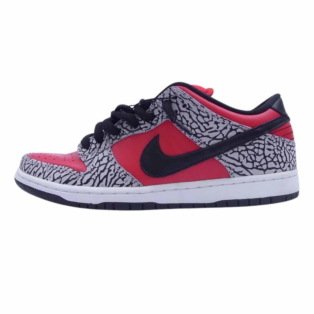 Supreme シュプリーム 12SS 313170-600 × NIKE ナイキ SB Dunk Low Red Cement ダンク ロー レッド セメント スニーカー レッド系 27.5cm【美品】【中古】