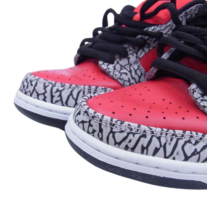 Supreme シュプリーム 12SS 313170-600 × NIKE ナイキ SB Dunk Low Red Cement ダンク ロー レッド  セメント スニーカー レッド系 27.5cm【美品】【中古】