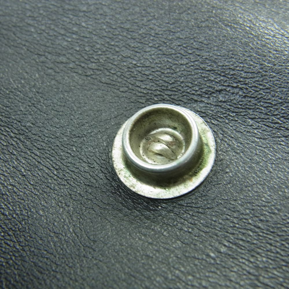 schott ショット 70s 牛タグ TALON ジップ USA製 レザー ダブル ライダース ジャケット ブラック系 38【中古】