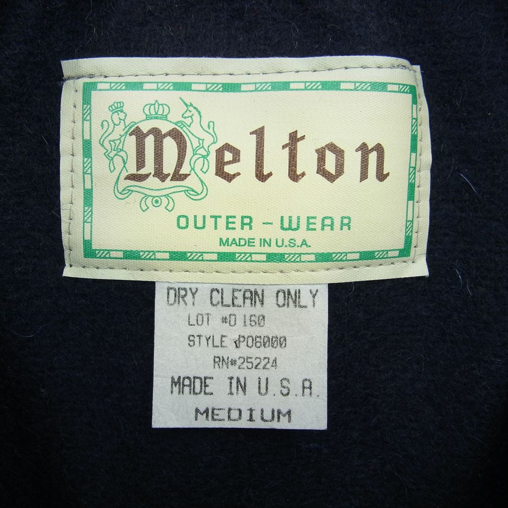 メルトン USA製 CPO スキッパー プルオーバー ジャケット ネイビー系 M【中古】