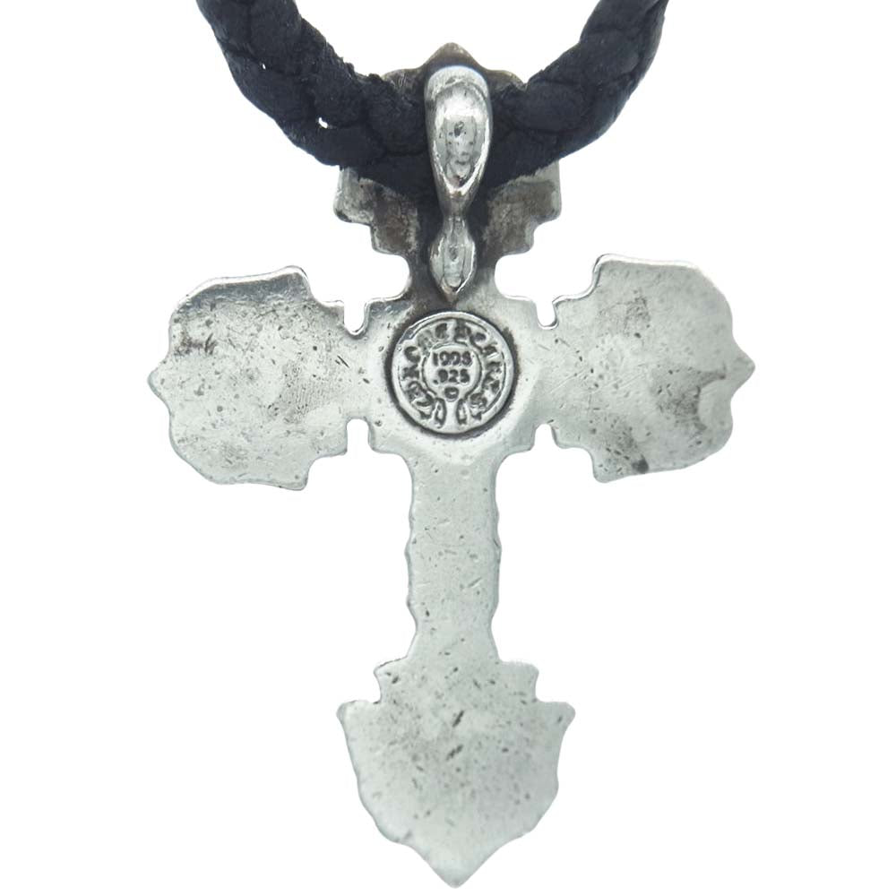 CHROME HEARTS クロムハーツ（原本無） FILIG CROSS-XSM LB フィリグリー クロス XS ペンダントトップ レザー ブレード ネックレス シルバー系【中古】