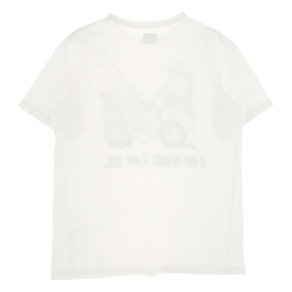 ウエストライド INSPIRATIONS バイク ロゴ プリント 半袖 Tシャツ ホワイト系 40【中古】