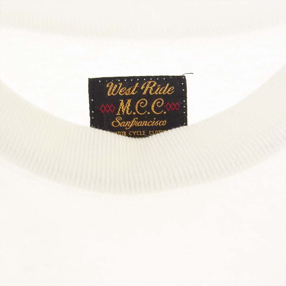 ウエストライド INSPIRATIONS バイク ロゴ プリント 半袖 Tシャツ ホワイト系 40【中古】