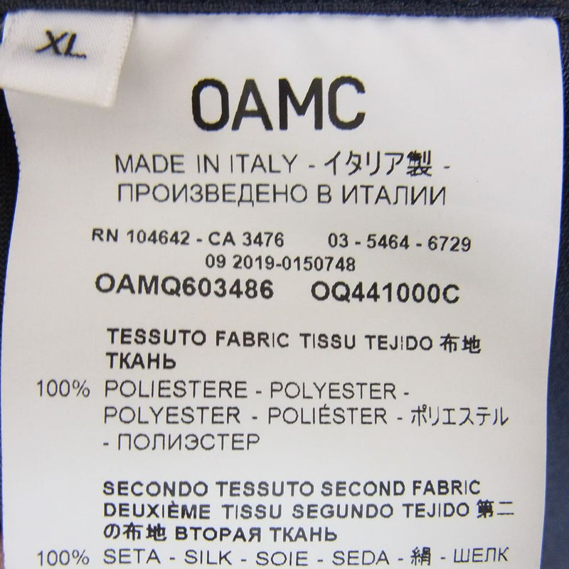 オーエーエムシー 20SS OAMQ603486 SYSTEM SHIRT システム シャツ ネイビー系 XL【中古】