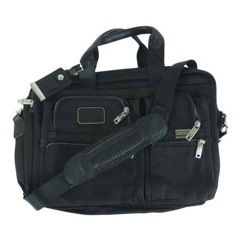 TUMI トゥミ 26142LE2 Organizer Brief オーガーナイザー ブリーフ 2WAY ショルダー バッグ 中国製 ブラック系【中古】