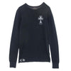 CHROME HEARTS クロムハーツ（原本無） セメタリー CHプラス CHクロスプリント ワッフル サーマル 長袖 カットソー ブラック系 S【中古】