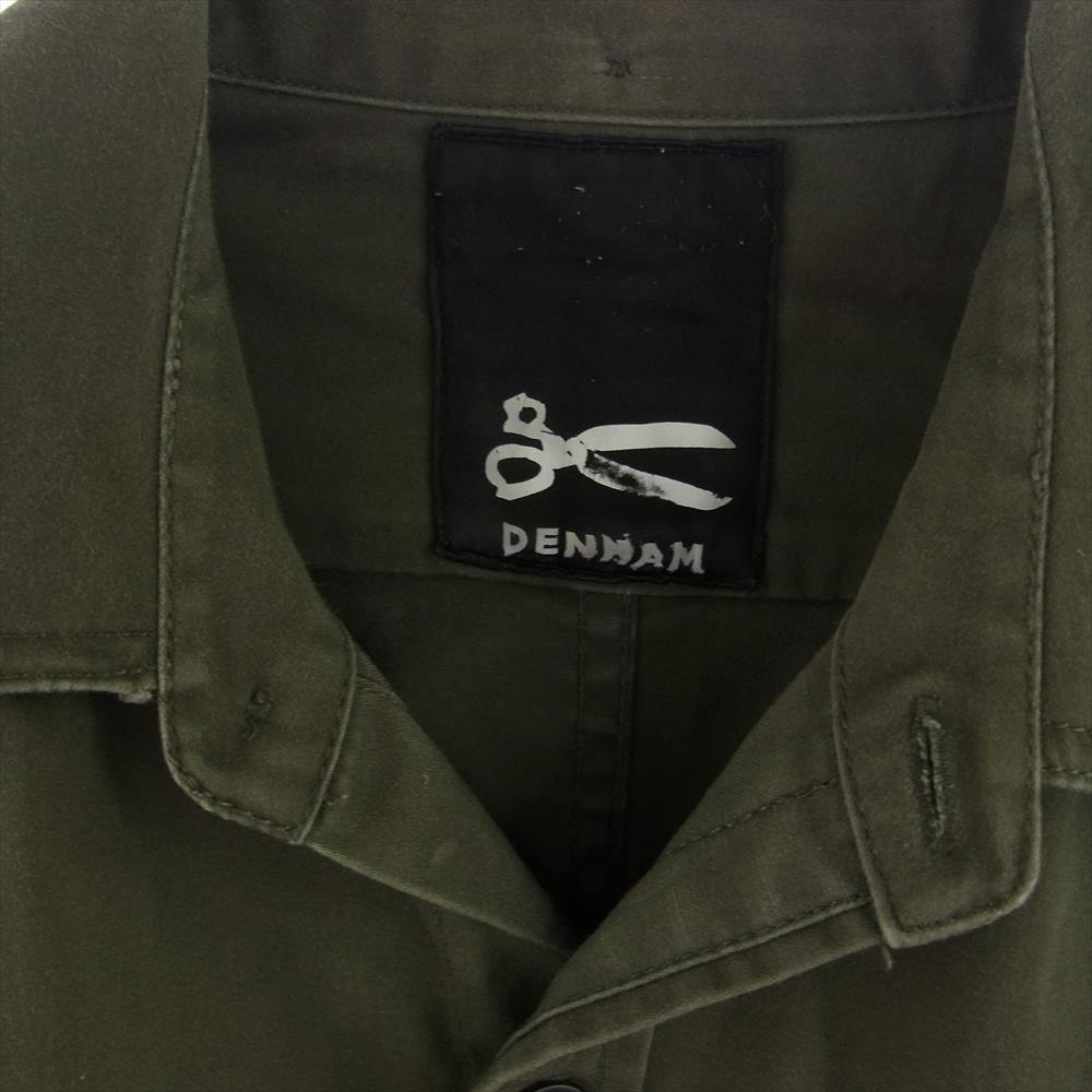 デンハム ミリタリー ワーク 長袖 シャツ カーキ系 M【中古】