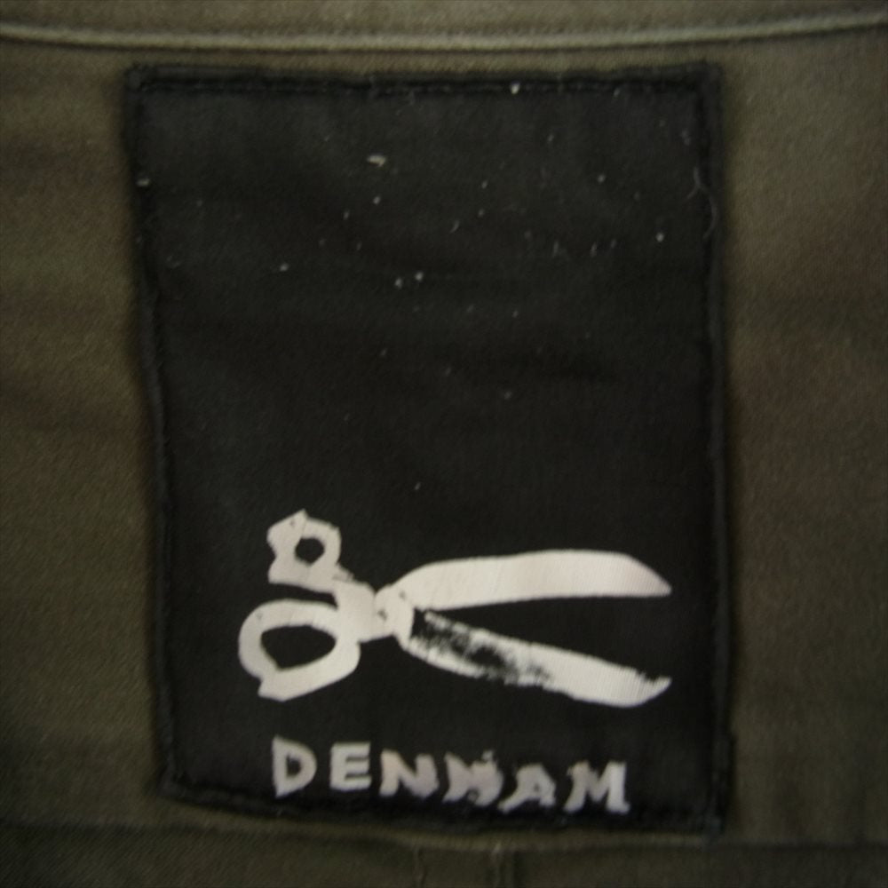 デンハム ミリタリー ワーク 長袖 シャツ カーキ系 M【中古】