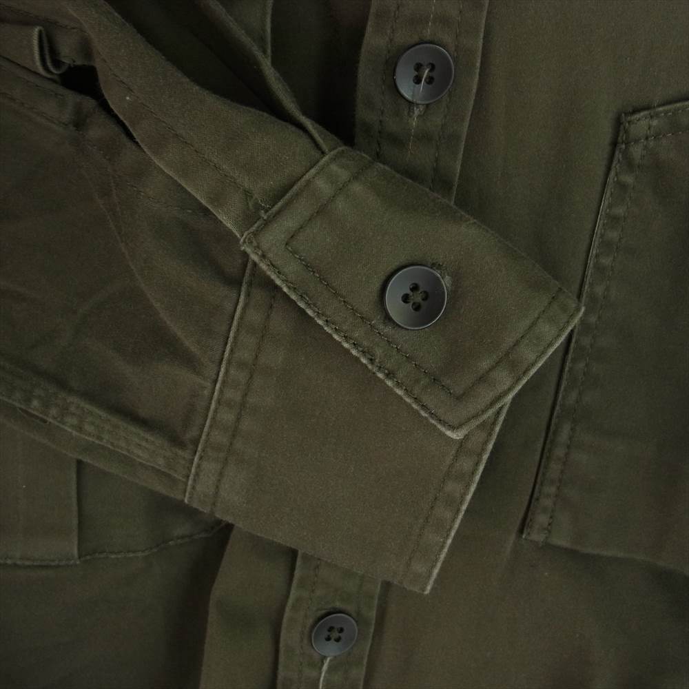 デンハム ミリタリー ワーク 長袖 シャツ カーキ系 M【中古】