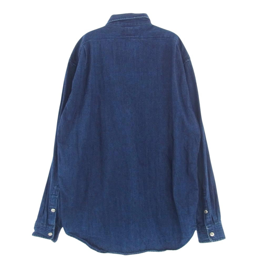 RRL ダブルアールエル デニム ワーク 長袖 シャツ インディゴブルー系 M【中古】