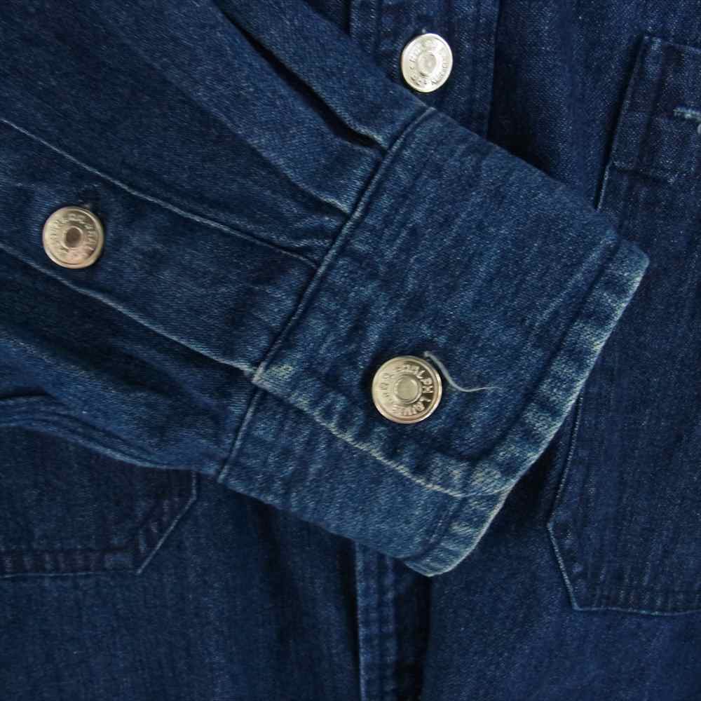 RRL ダブルアールエル デニム ワーク 長袖 シャツ インディゴブルー系 M【中古】