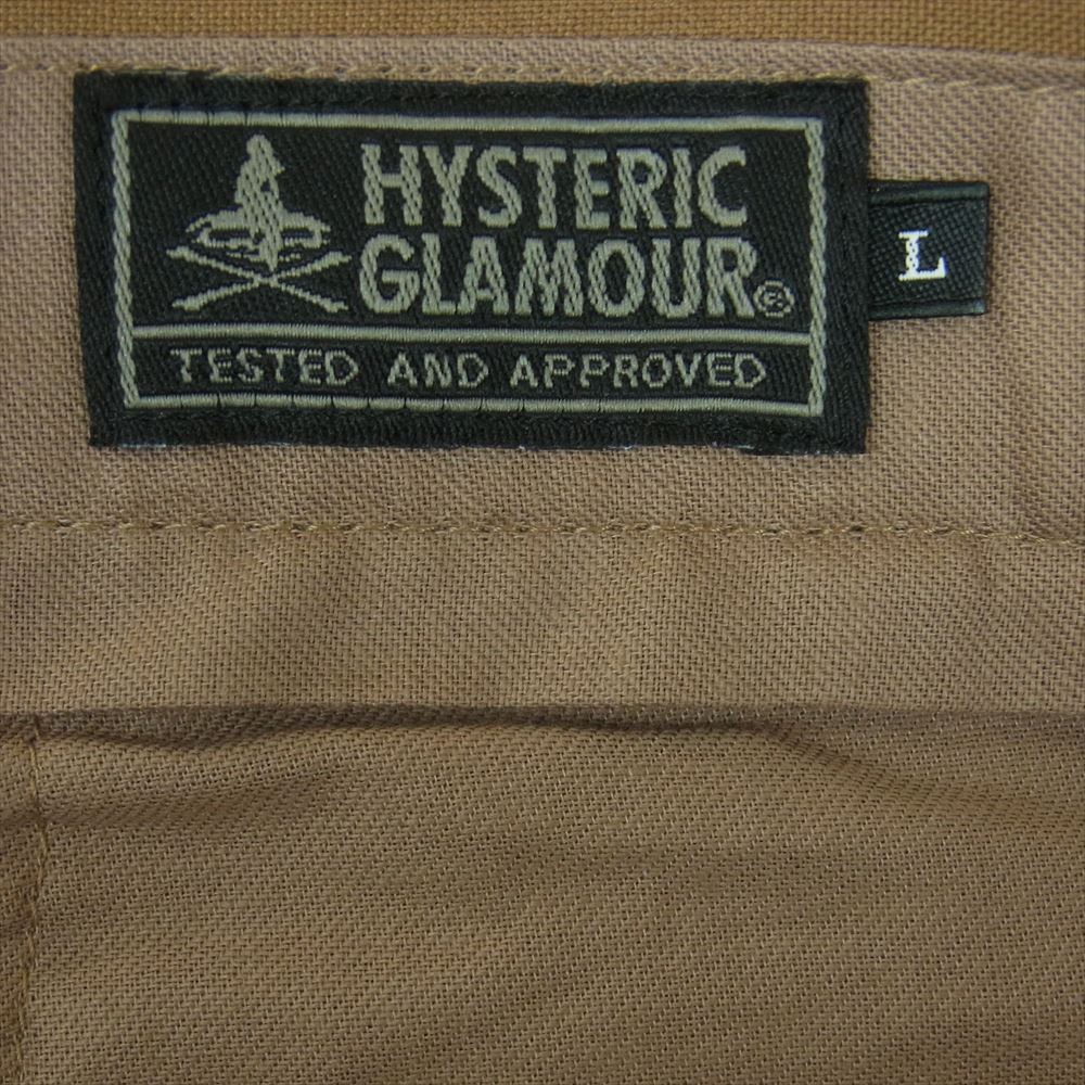 HYSTERIC GLAMOUR ヒステリックグラマー 02171AP13 1タック シングル スラックス ワイド パンツ ブラウン系 L【中古】