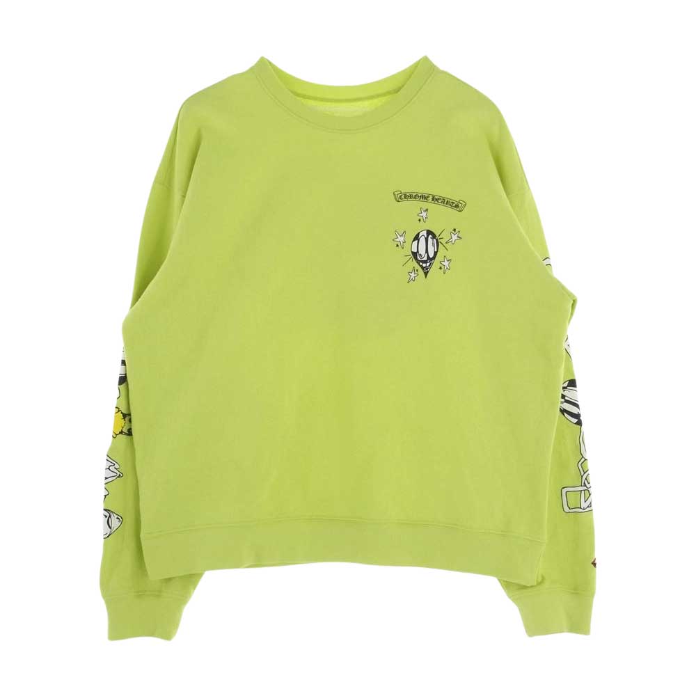 CHROME HEARTS クロムハーツ（原本無） PPO HRDWR GRN SWTSHRT MATTY BOY マッティボーイ プリント ハードウェア グリーン スウェット トレーナー ライトグリーン系 XL【中古】