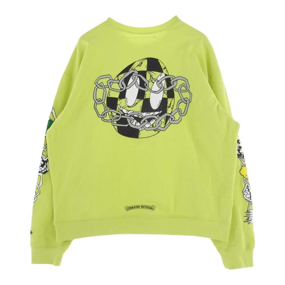 CHROME HEARTS クロムハーツ（原本無） PPO HRDWR GRN SWTSHRT MATTY BOY マッティボーイ プリント ハードウェア グリーン スウェット トレーナー ライトグリーン系 XL【中古】