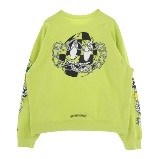 CHROME HEARTS クロムハーツ（原本無） PPO HRDWR GRN SWTSHRT MATTY BOY マッティボーイ プリント ハードウェア グリーン スウェット トレーナー ライトグリーン系 XL【中古】