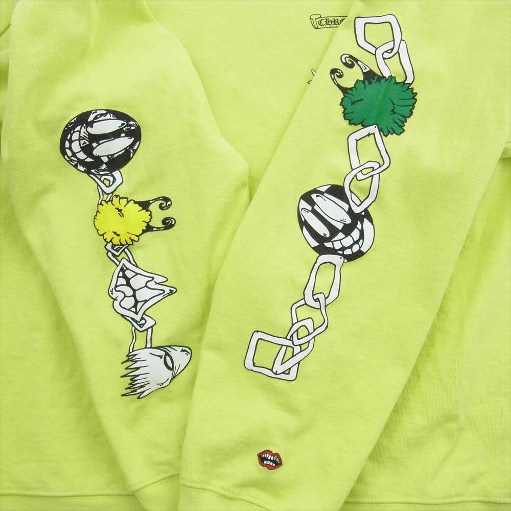 CHROME HEARTS クロムハーツ（原本無） PPO HRDWR GRN SWTSHRT MATTY BOY マッティボーイ プリント ハードウェア グリーン スウェット トレーナー ライトグリーン系 XL【中古】