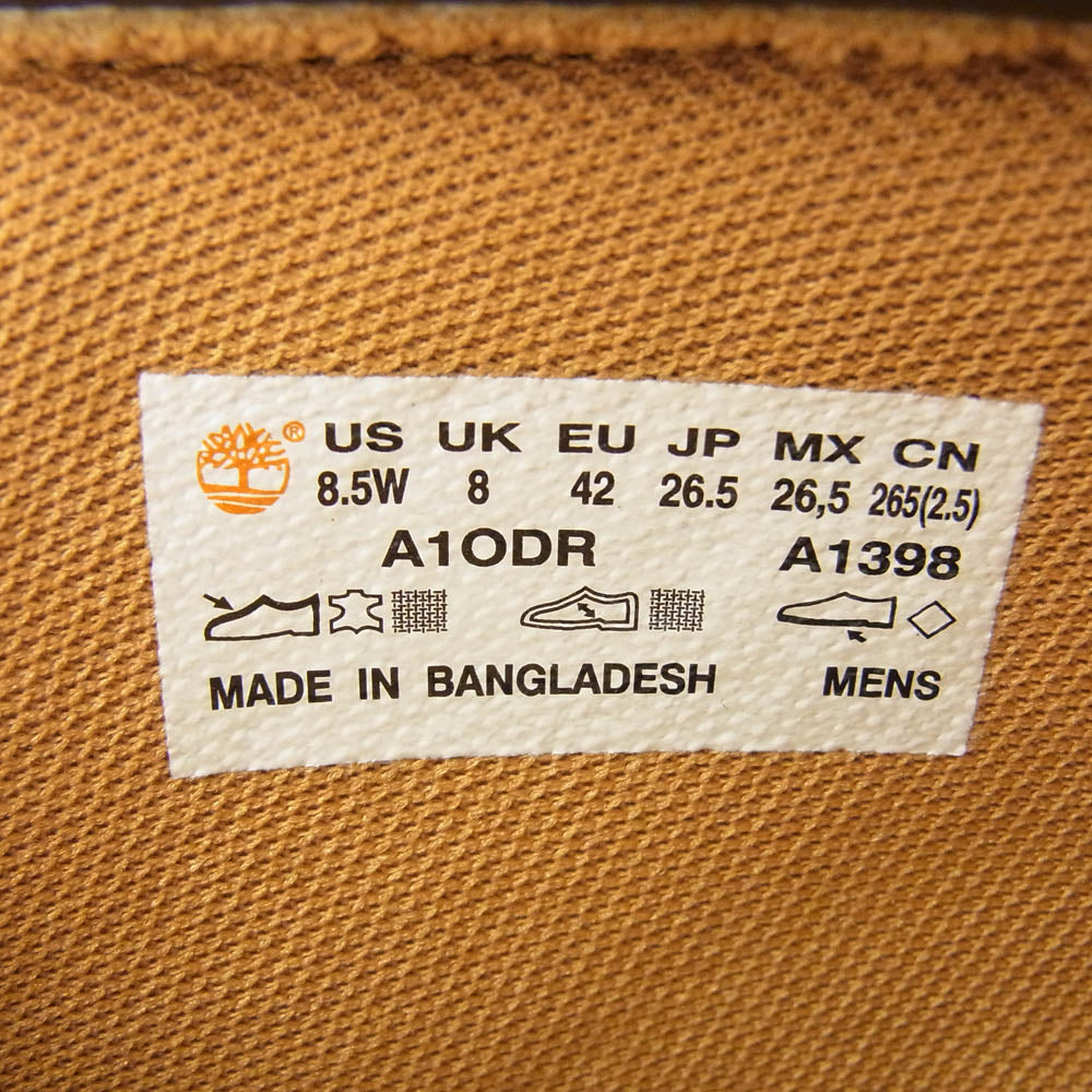 Timberland ティンバーランド A10DR YOUTH 6 INCH BASIC BOOT 6インチ ベーシック ブーツ ライトブラウン系 26.5cm【中古】