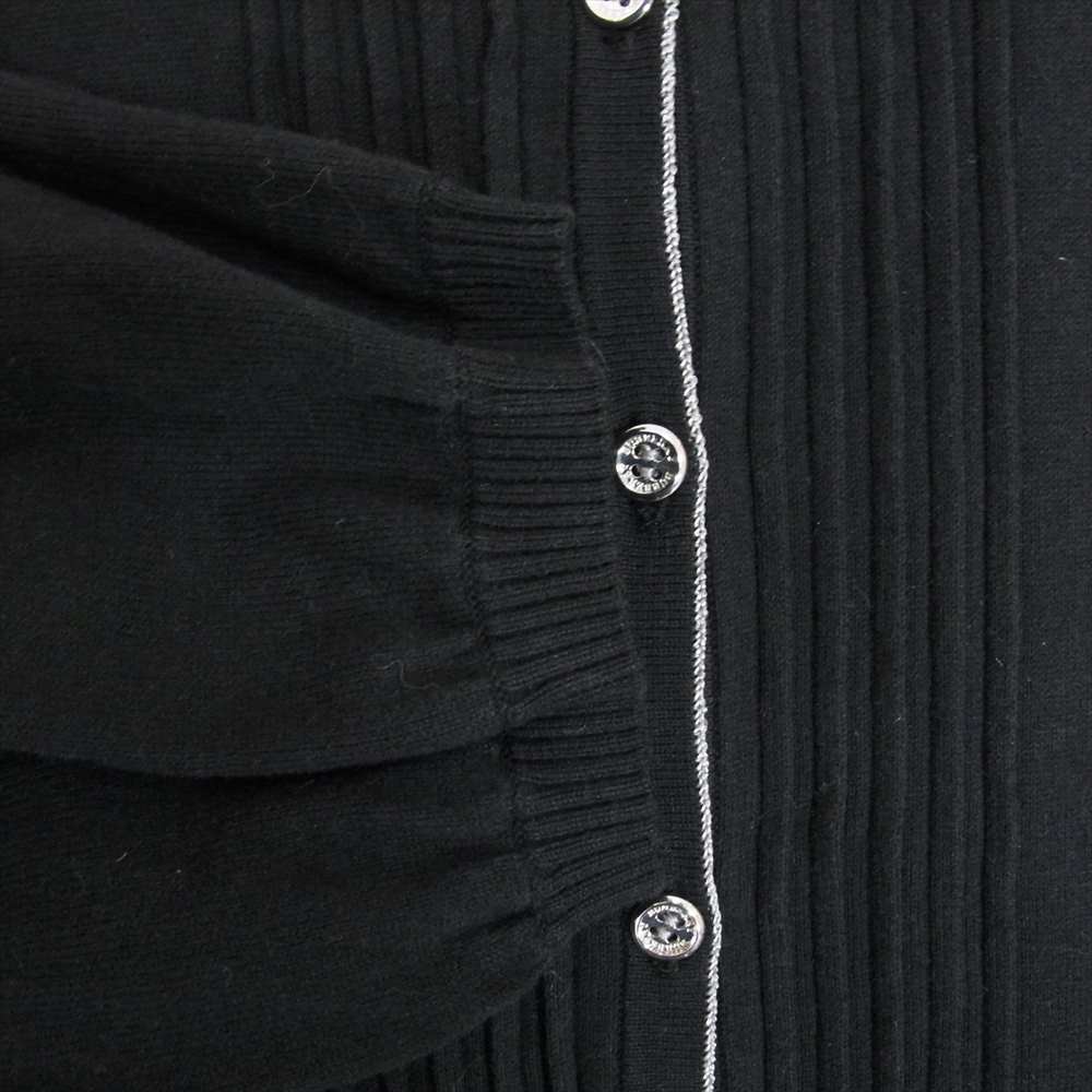 BURBERRY バーバリー ピンタック カーディガン ロゴ刺繍 ブラック系 2【中古】