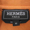 HERMES エルメス ロゴ刺繍 半袖 ポロ シャツ オレンジ系 M【中古】