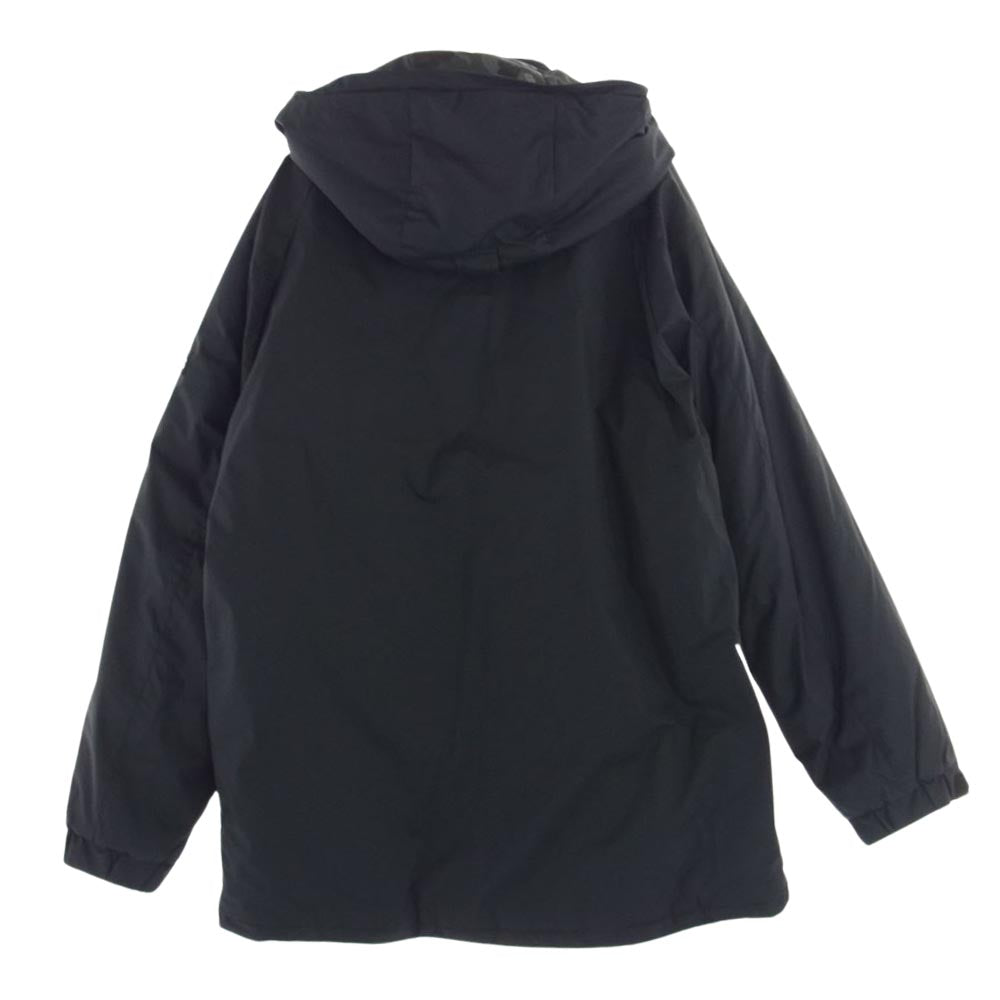 WACKO MARIA ワコマリア 16AW W911QY-WT01 × WILD THINGS HAPPY JACKET フード付き カモフラ プリマロフト ナイロン 中綿ジャケット ブラック系 S【中古】