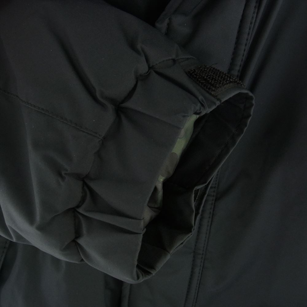 WACKO MARIA ワコマリア 16AW W911QY-WT01 × WILD THINGS HAPPY JACKET フード付き カモフラ プリマロフト ナイロン 中綿ジャケット ブラック系 S【中古】