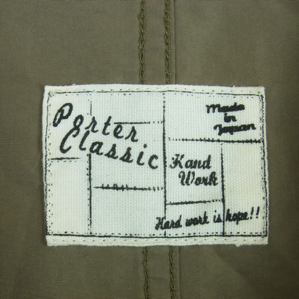 PORTER CLASSIC ポータークラシック 18SS H/W HIPPIE WEATHER JACKET ハンドワーク ヒッピー ウェザー ジャケット カーキ系 オリーブ系 3【中古】