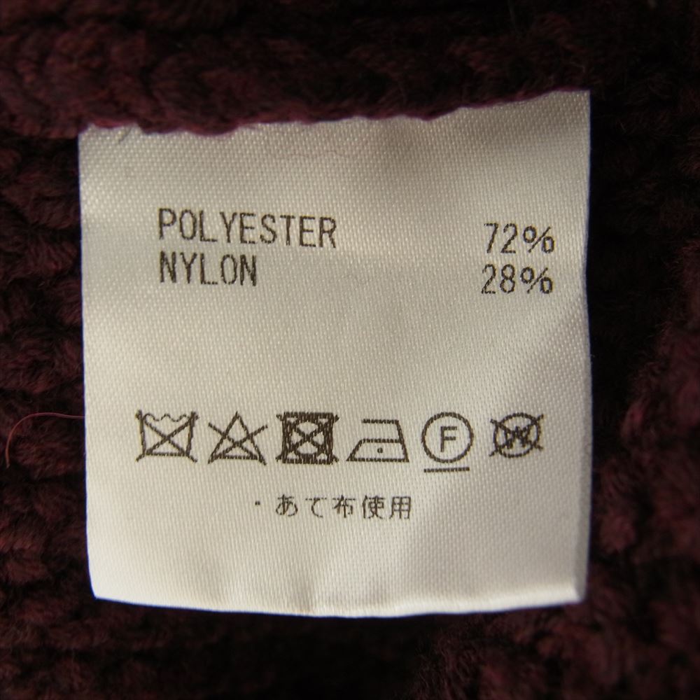 メルヴィンス ケーブル ニット セーター エンジ系 XL【中古】