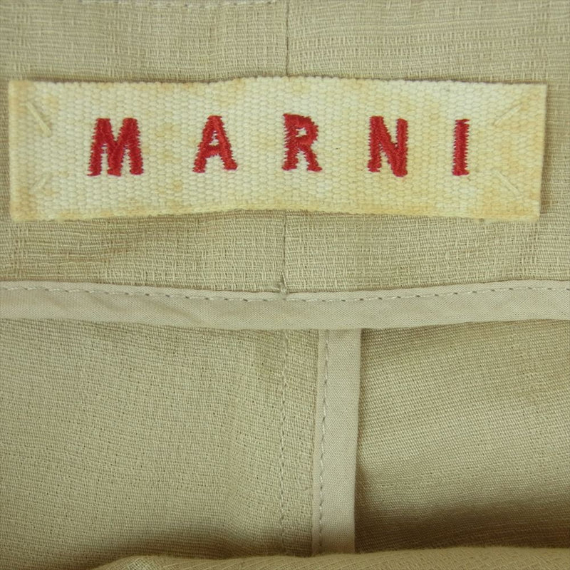 MARNI マルニ 国内正規品 イタリア製 リネンドローコード コットン パンツ ベージュ系 L【中古】