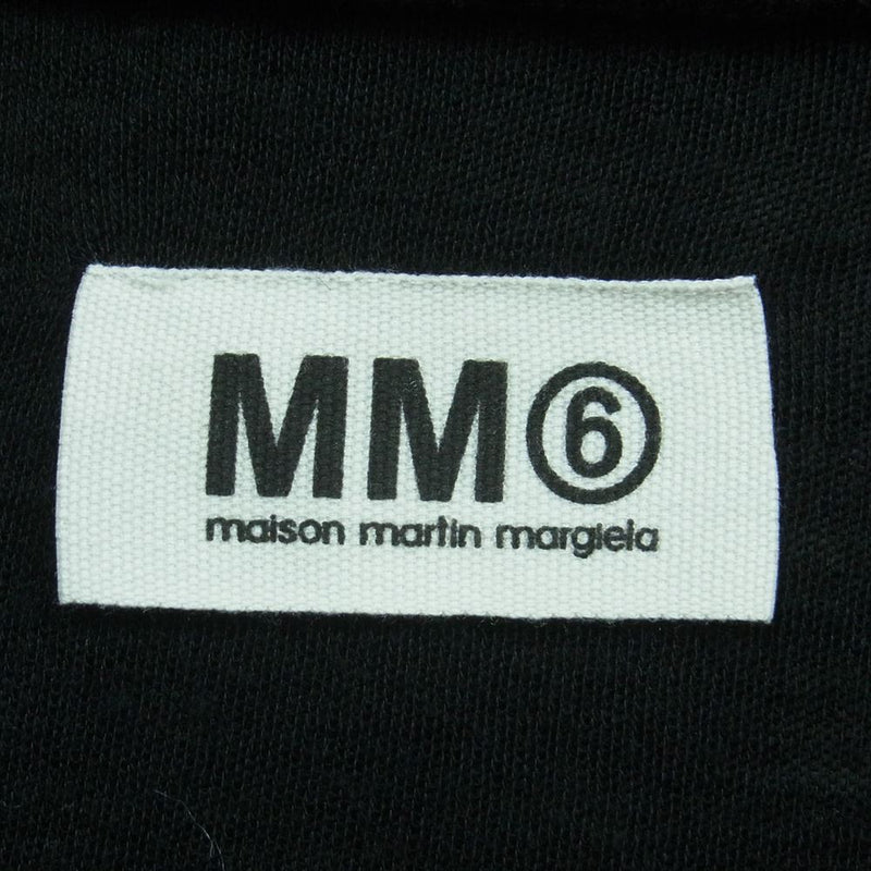 MAISON MARTIN MARGIELA メゾンマルタンマルジェラ MM6 ここのえタグ シルク混 ウール Vネック ニット ブラック系 S【中古】