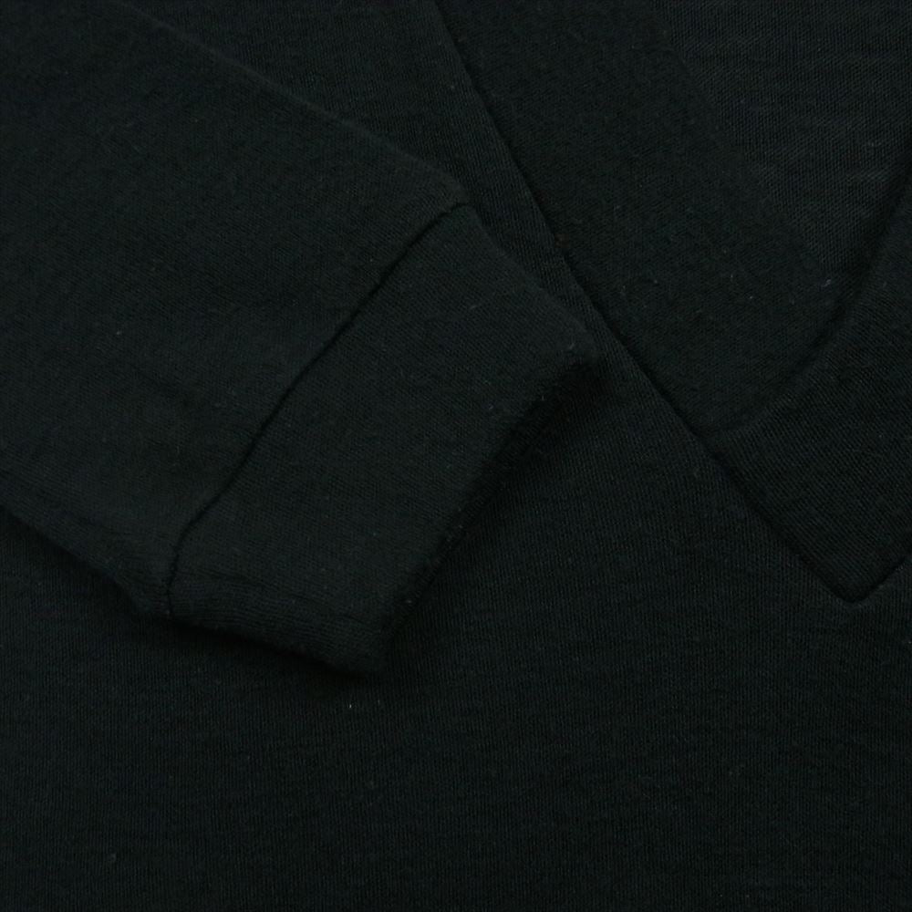 MAISON MARTIN MARGIELA メゾンマルタンマルジェラ MM6 ここのえタグ シルク混 ウール Vネック ニット ブラック系 S【中古】
