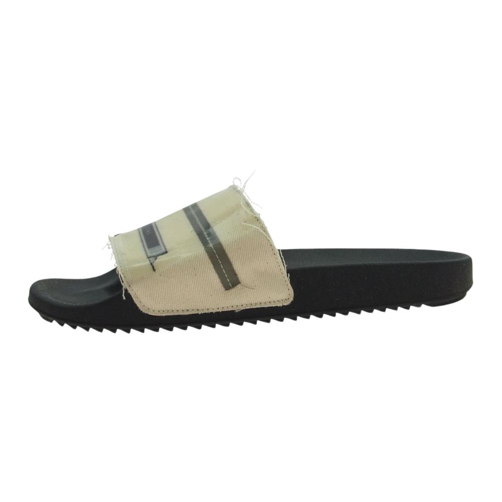 Rick Owens リックオウエンス DU19S4817 DRKSHDW ダークシャドウ PATCH SLIDES パッチ スライド サンダル  ブラック系 43【中古】
