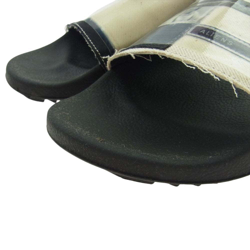 Rick Owens リックオウエンス DU19S4817 DRKSHDW ダークシャドウ PATCH SLIDES パッチ スライド サンダル  ブラック系 43【中古】