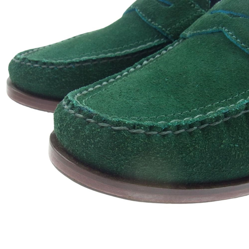 COLE HAAN コールハーン c11177 Penny Loafers Green Suede Leather スエードレザー コインローファー グリーン系 9.5【中古】