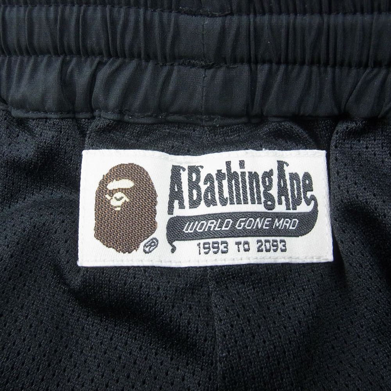 A BATHING APE アベイシングエイプ 001PTG301005X ラバー サルワッペン ナイロン イージー パンツ ブラック系 M【中古】