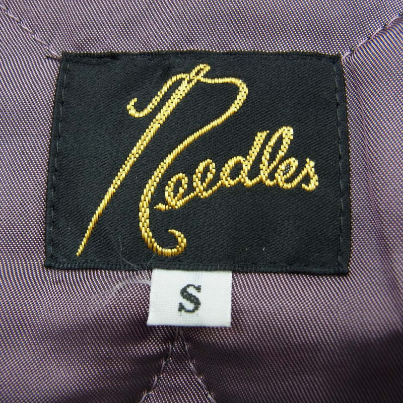 Needles ニードルス LQ122  Coach Jacket  Paisley Stripe Lame Jq ペイズリー ストライプ ジャガード 中綿 コーチジャケット パープル系 S【中古】