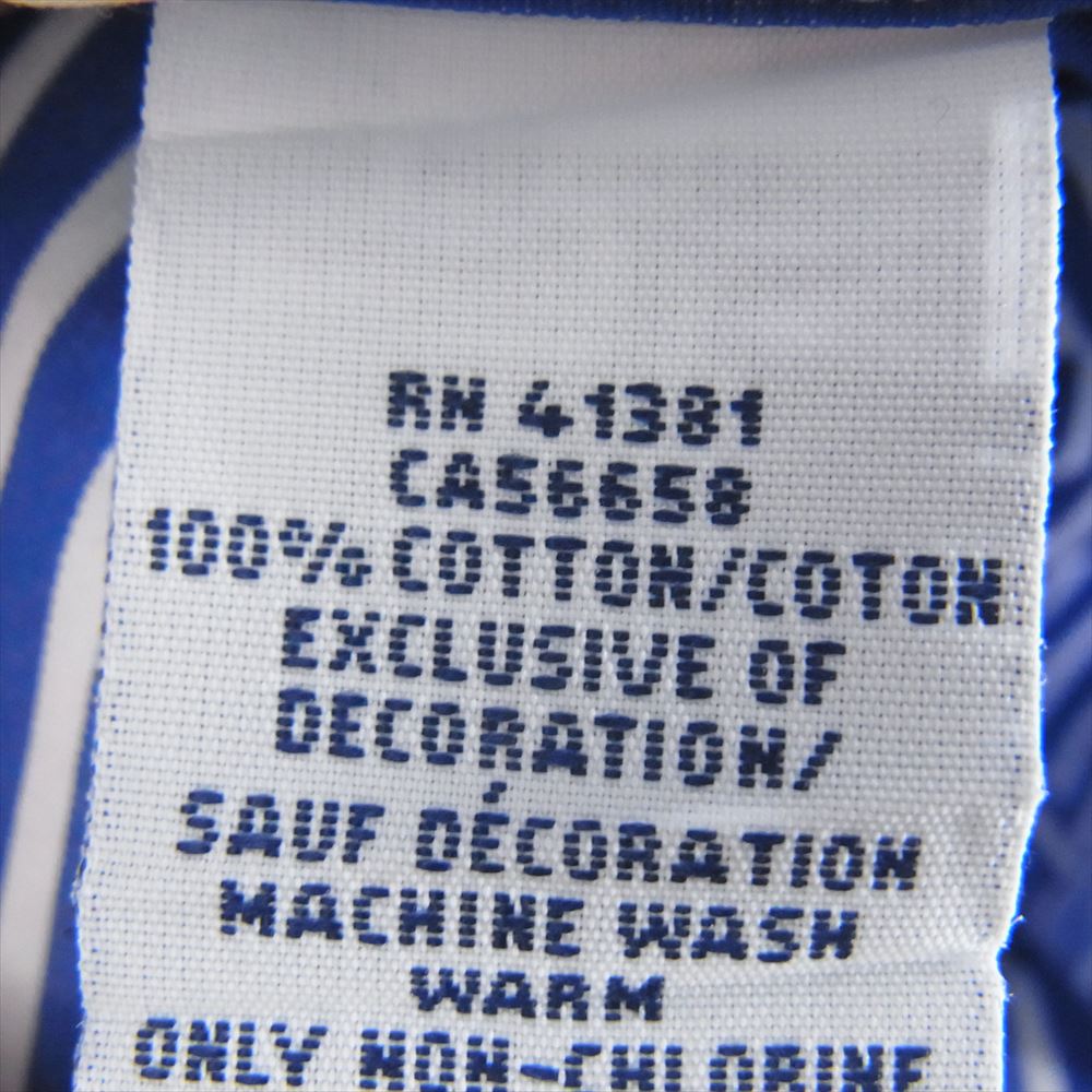 RALPH LAUREN ラルフローレン SLIM FIT スリム フィット ストライプ ボタンダウン 長袖 シャツ ブルー系 XL【中古】