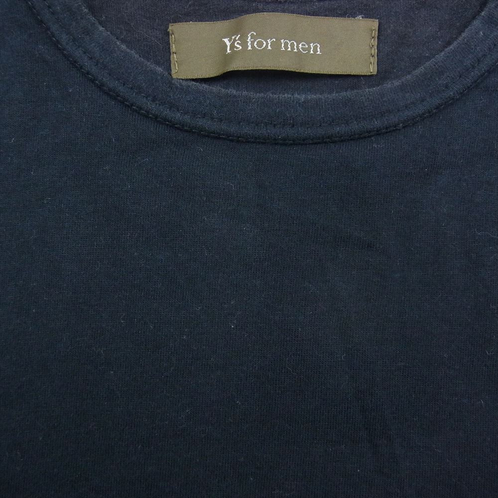 Y's Yohji Yamamoto ワイズ ヨウジヤマモト Y's for men ワイズフォーメン フラワー バック プリント 半袖 Tシャツ ブラック系 3【中古】