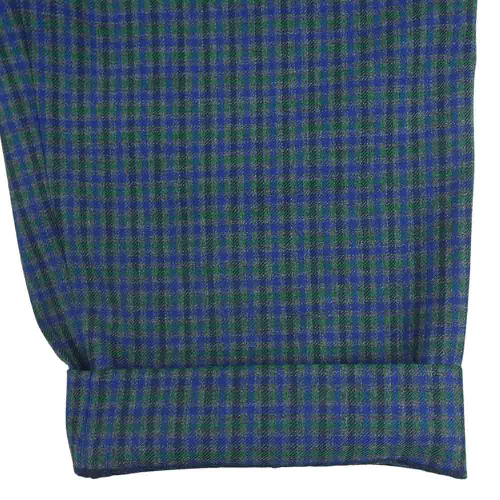 Sacai サカイ 19AW 19-02088M ガンクラブチェック ベルテッド イージー パンツ ブルー系 グリーン系 グレー系 2【中古】