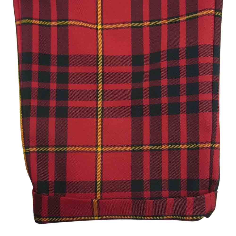 COMME des GARCONS HOMME PLUS コムデギャルソンオムプリュス 20AW PF-P004 チェック ストレート スラックス パンツ レッド系 M【中古】