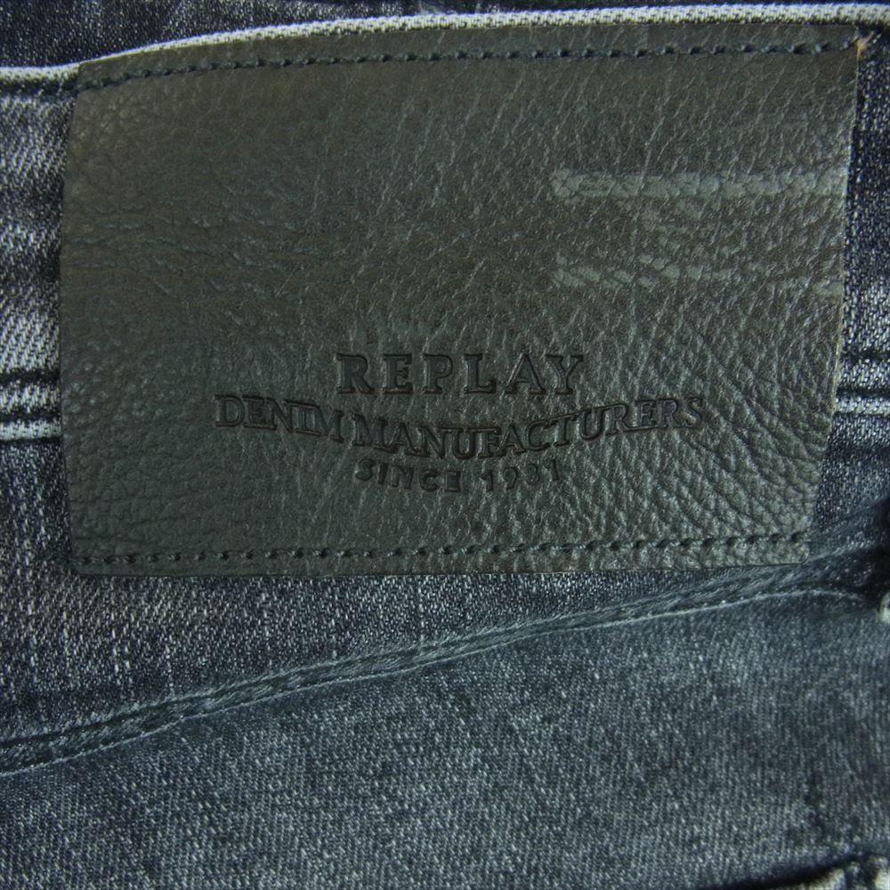 REPLAY リプレイ M914Y .000.661 Y85 ANBASS Hyperflex リサイクル360° デニム パンツ グレー系 W30 L32【中古】