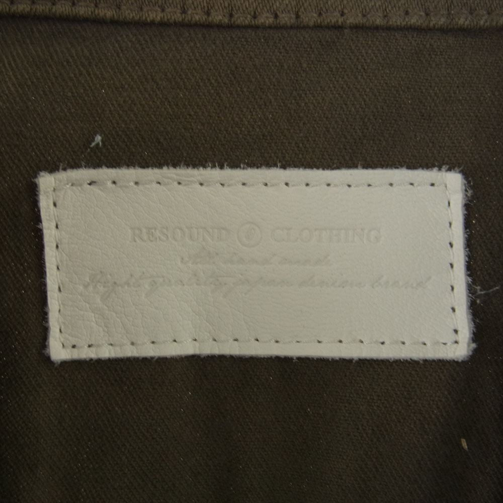 リサウンドクロージング 3RD SHIRT サードタイプ デニム 長袖 シャツ カーキ系 3【中古】