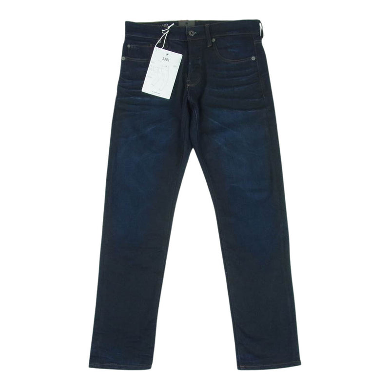 G-STAR ジースター 51003-7209-89 3301 Regular Tapered Jeans テーパード デニム パンツ インディゴブルー系 W27 L30【美品】【中古】