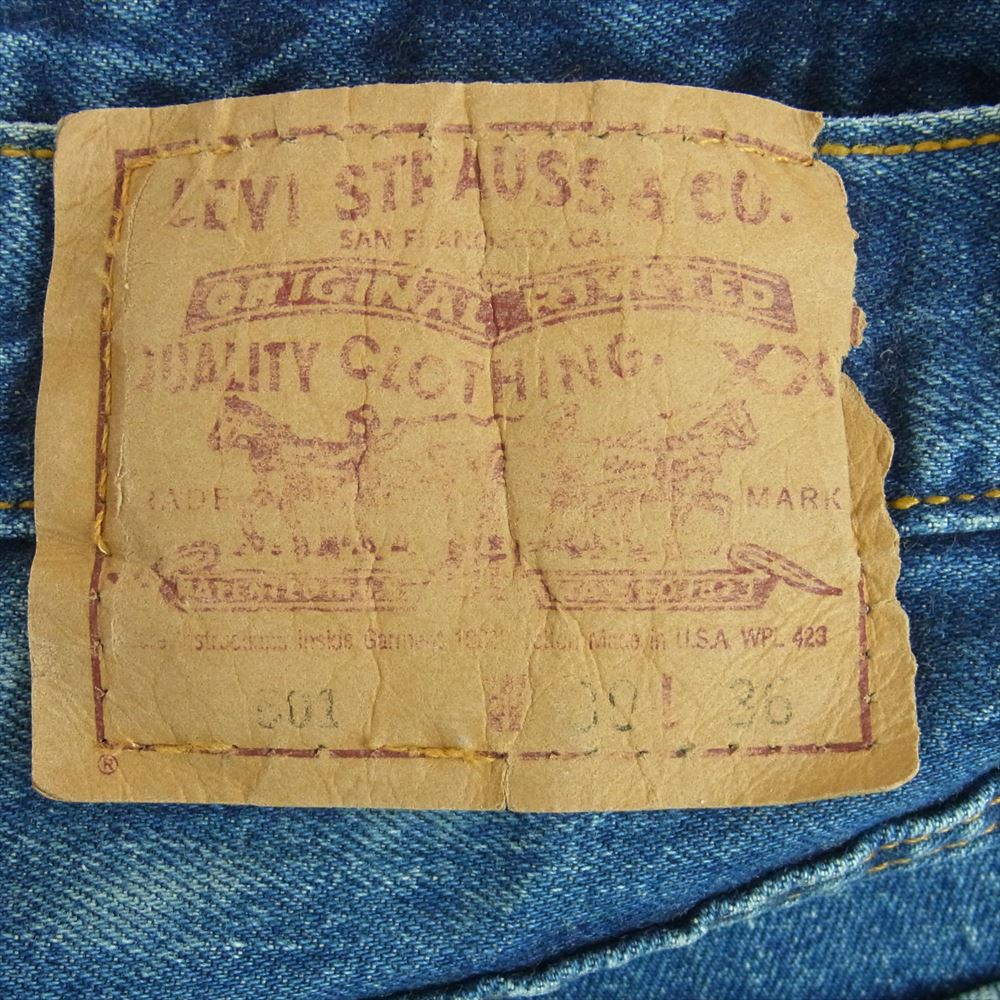 Levi's リーバイス 復刻 USA製 バレンシア工場製 ボタン裏555 501 ビッグE ストレート デニム パンツ インディゴブルー系 W30 L36【中古】